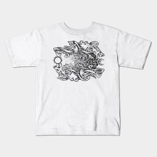 Skoll and Hati wolves Kids T-Shirt